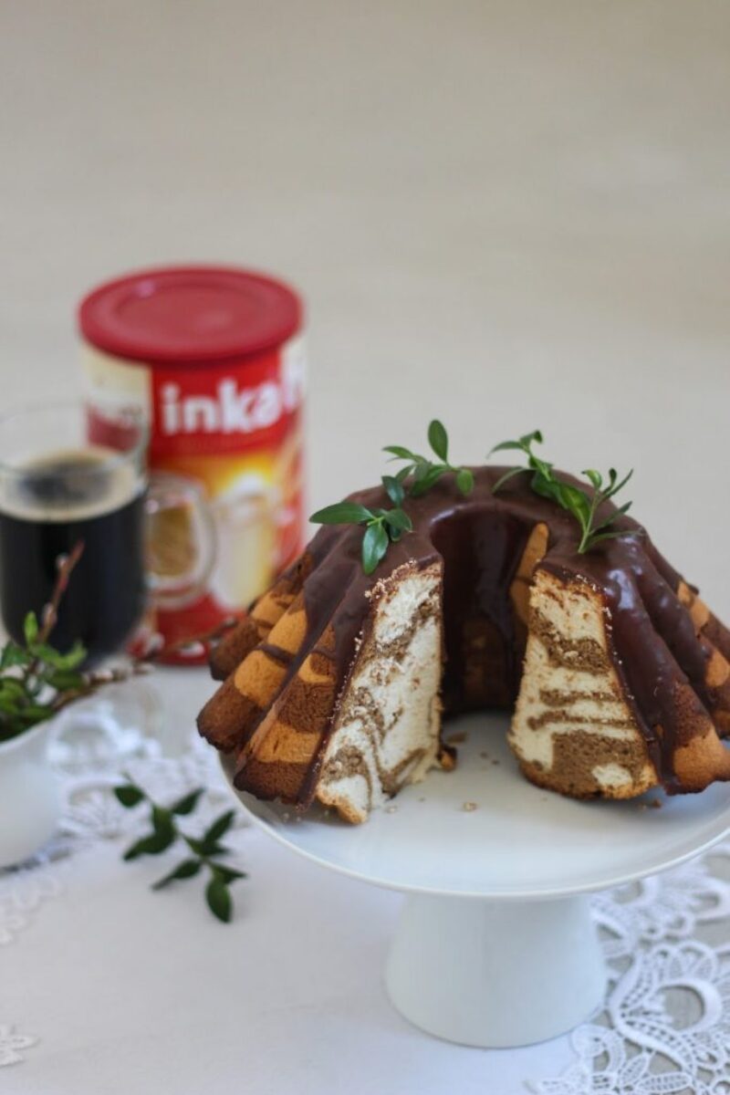 Babka zebra waniliowo-kawowa