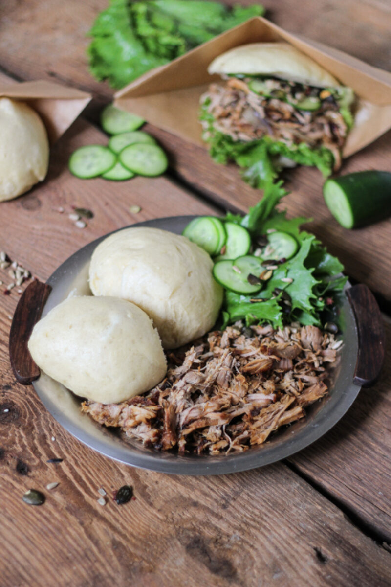 Pulled pork z buchtami