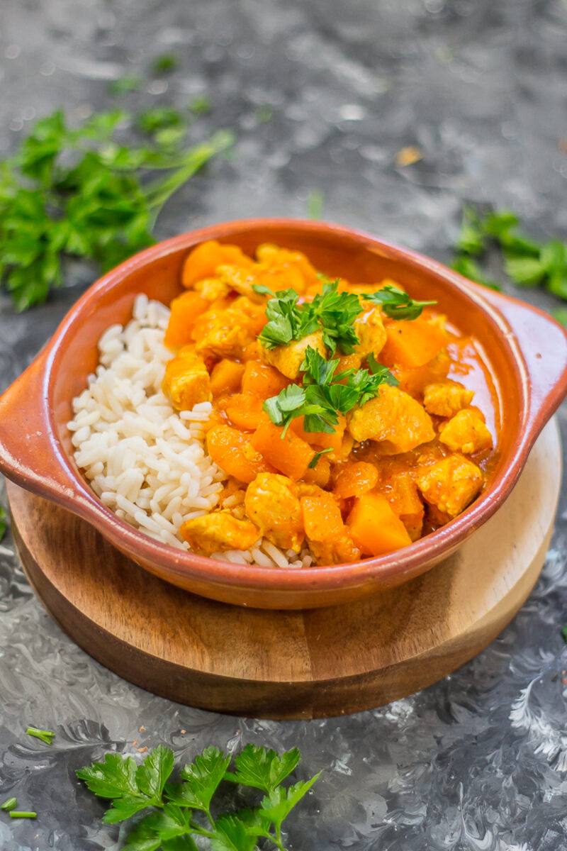 Curry z dyni i kurczaka